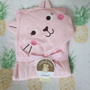 Carter's Pink Kitty Hooded Towel